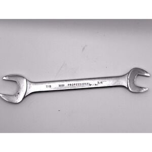 Proto Open End Wrench Men 7/8 x 3/4 Silver Good 3039 Professional USA Made